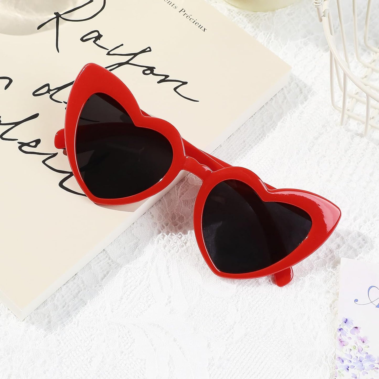 YOGFIT Heart Sunglasses for Women Fashion Classic Love Eye Protection Sunglasses Vintage Cute Heart Sunglasses
