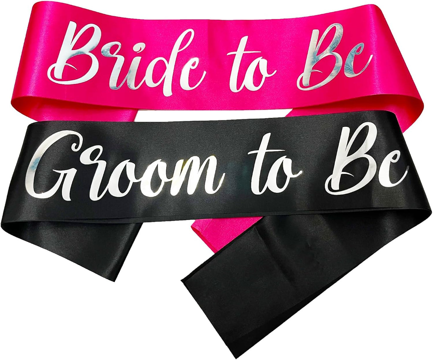 Bride to Be Sash and Groom to Be Sash, Bachelorette Party Supplies Engagement Party Favors, Bridal Shower Sashes Bachelor Decorations Hot Pink