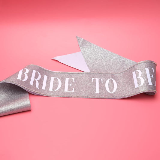 Bride to Be Sash with Rhinestones Glittery Bridal Party Sash with Adjustable Pin for Bachelorette Party Decorations, Wedding Celebration, Bridal Shower