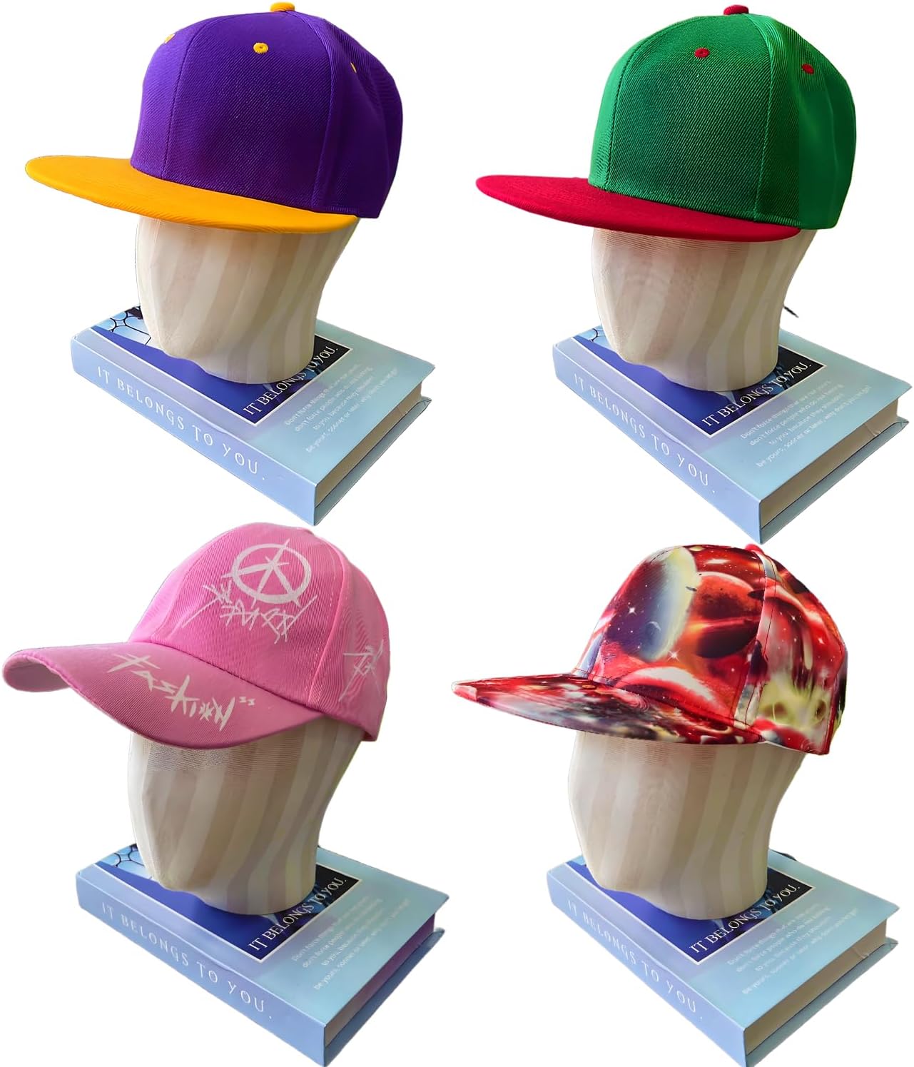 12 Assorted Pattern Funny Party Baseball Caps - Novelty Crazy Party Hats - Perfect Dress Up Costume Hats Photo Booth Props Hat for Adults Teen