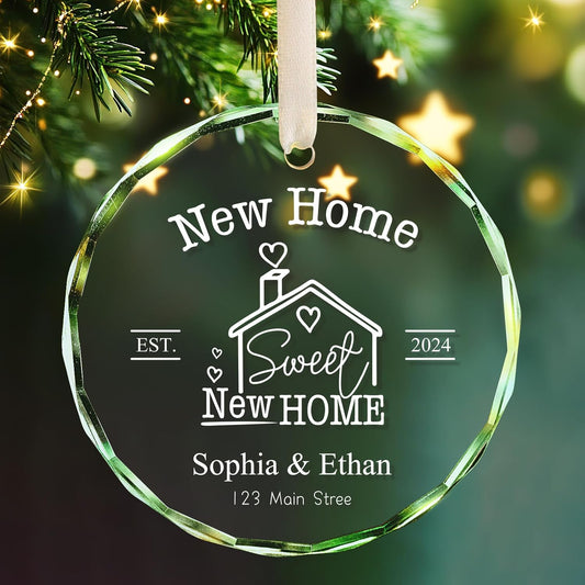 New Home Ornament 2025, Personalized Christmas Ornaments, House Warming Gifts for Couples, Custom First House Gifts for Owners, Men, Women