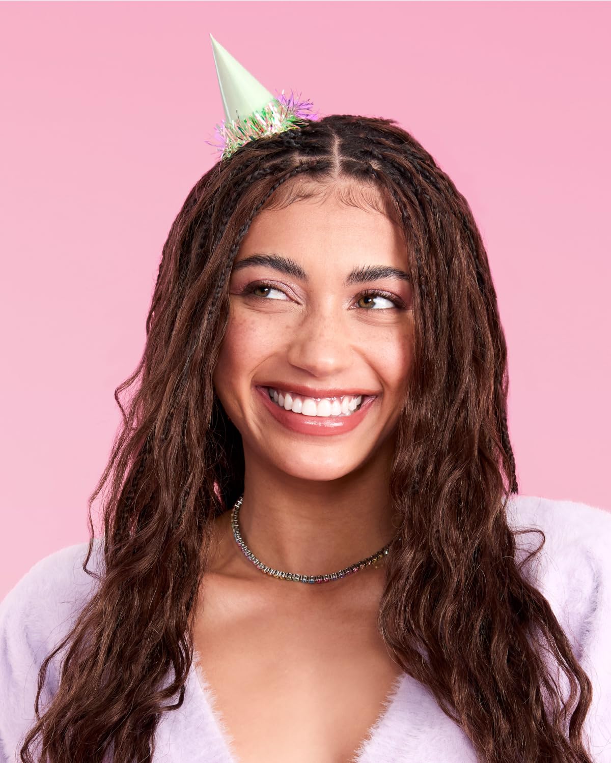 xo, Fetti 10pc Iridescent Foil Mini Party Hats | Birthday Hair Accessory