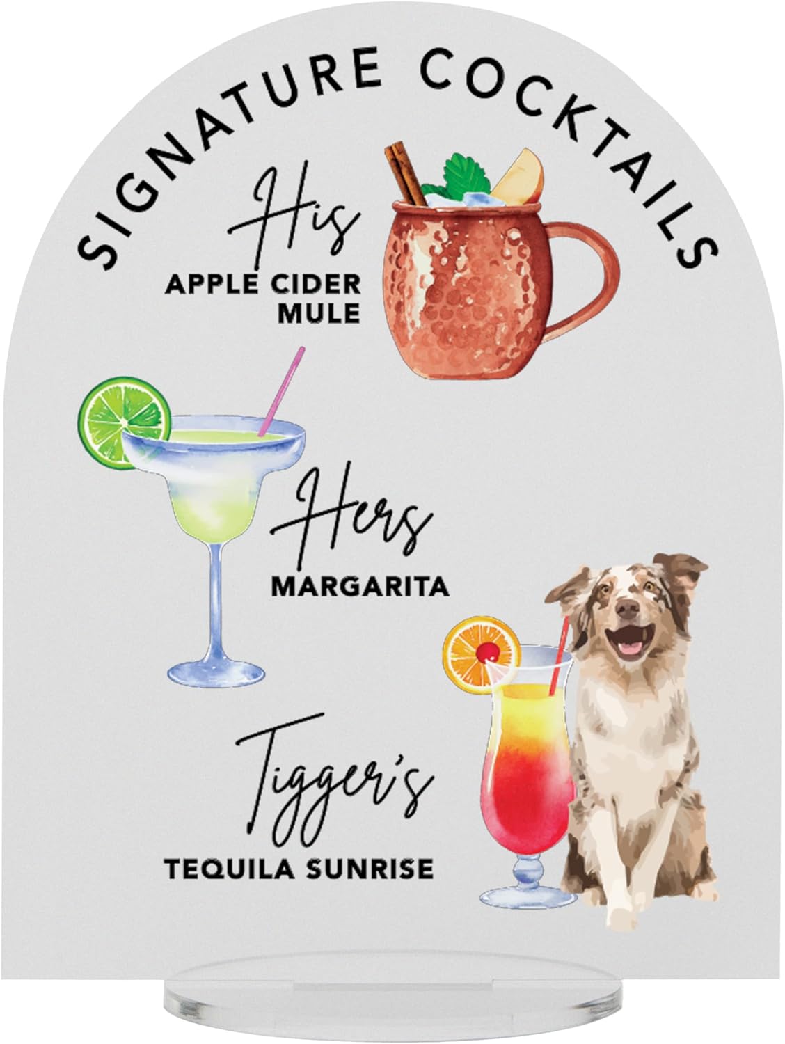 Pet Signature Drink Wedding Signs