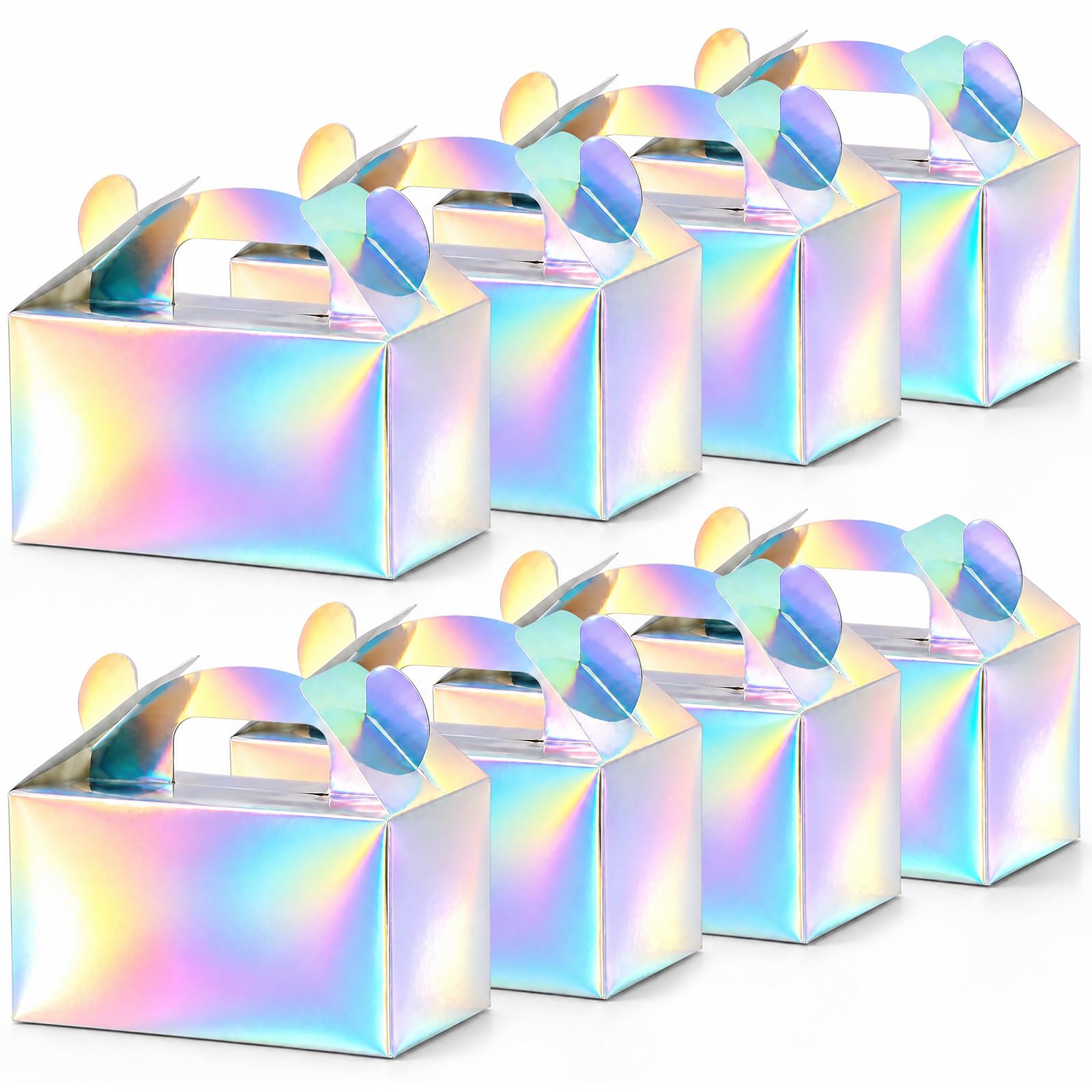 VGOODALL 16PCS Iridescent Gable Favor Boxes, 6.1 X 3.3 X 3.5 inches