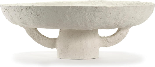 Serax Decorative Tray | Earth interior accessories by Marie Michielssen | Paper Mache Table Decor and Food Display | Round Home and Kitchen Organization | Hosting Essentials | White Trays for eating