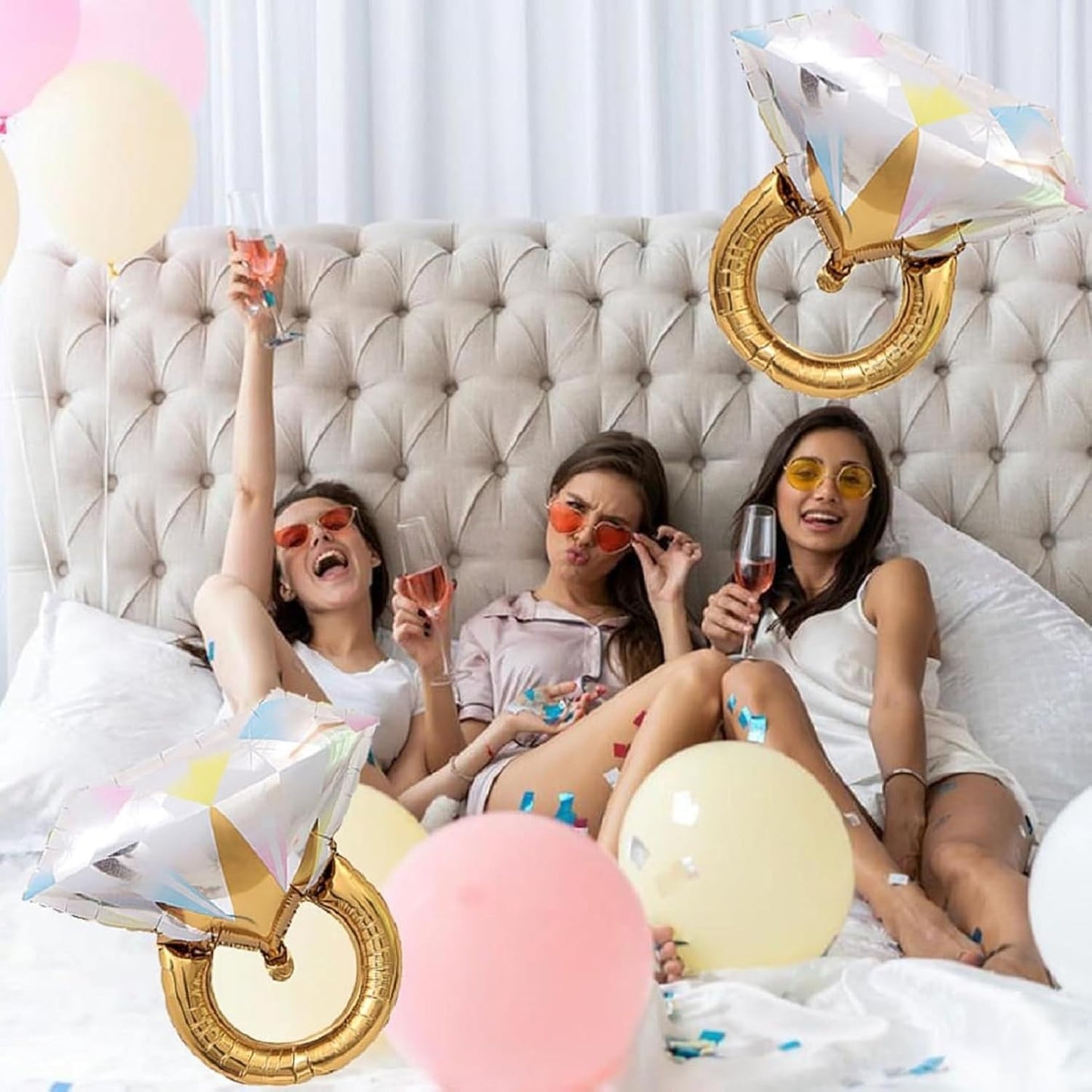 4PCS Bride To Be Sash and Veil, Blue Sash and Bachelorette Veils Accessories for Bridal Shower Engagement Wedding