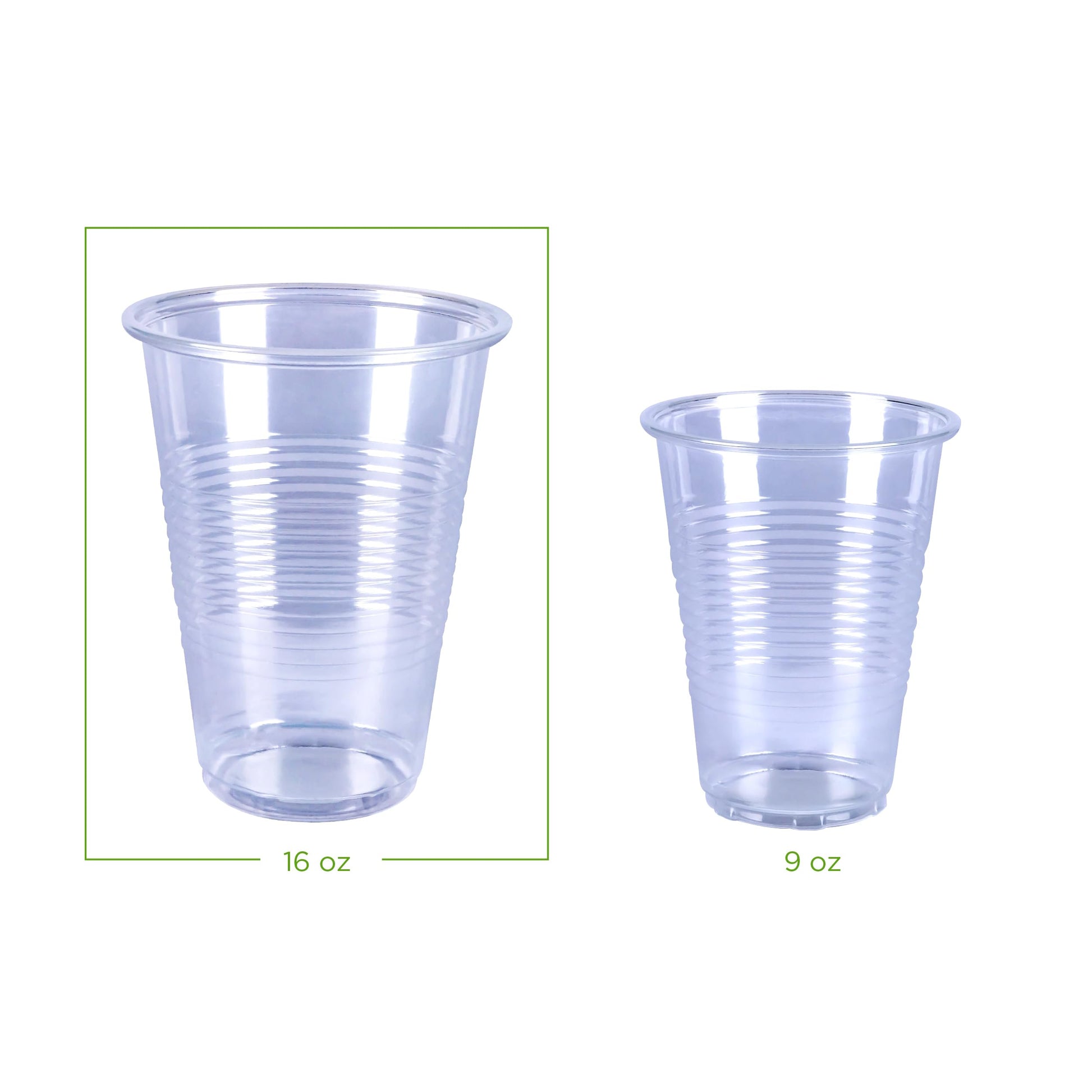 Amazon Basics Disposable Clear Plastic Cups for Cold Drinks, BPA-Free, Easy to Hold, 16oz, 50 Count