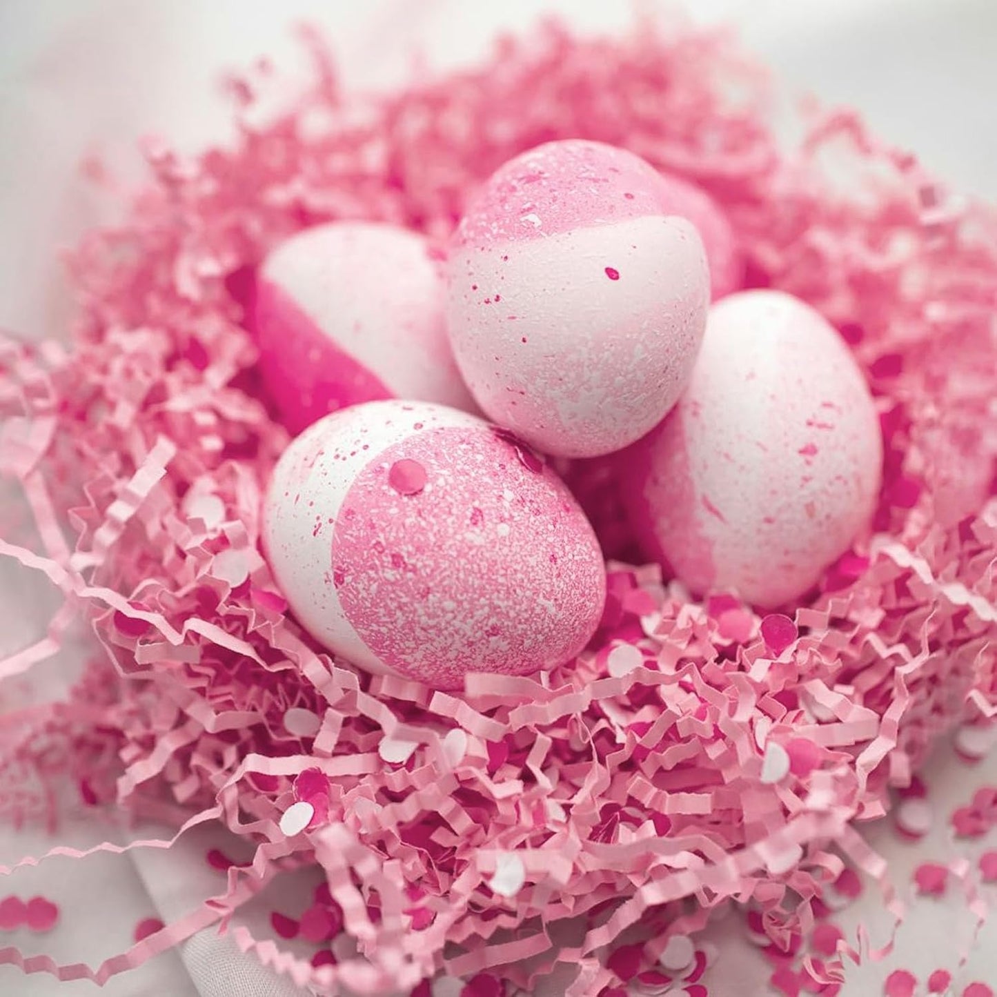 Zankubom 1 LB Pink Crinkle Cut Paper Shred Filler Great for Gift Wrapping, Basket Fillers, Birthday, Gift Wrapping,Halloween Thanksgiving Christmas Wedding Party Decor Filling Supplies