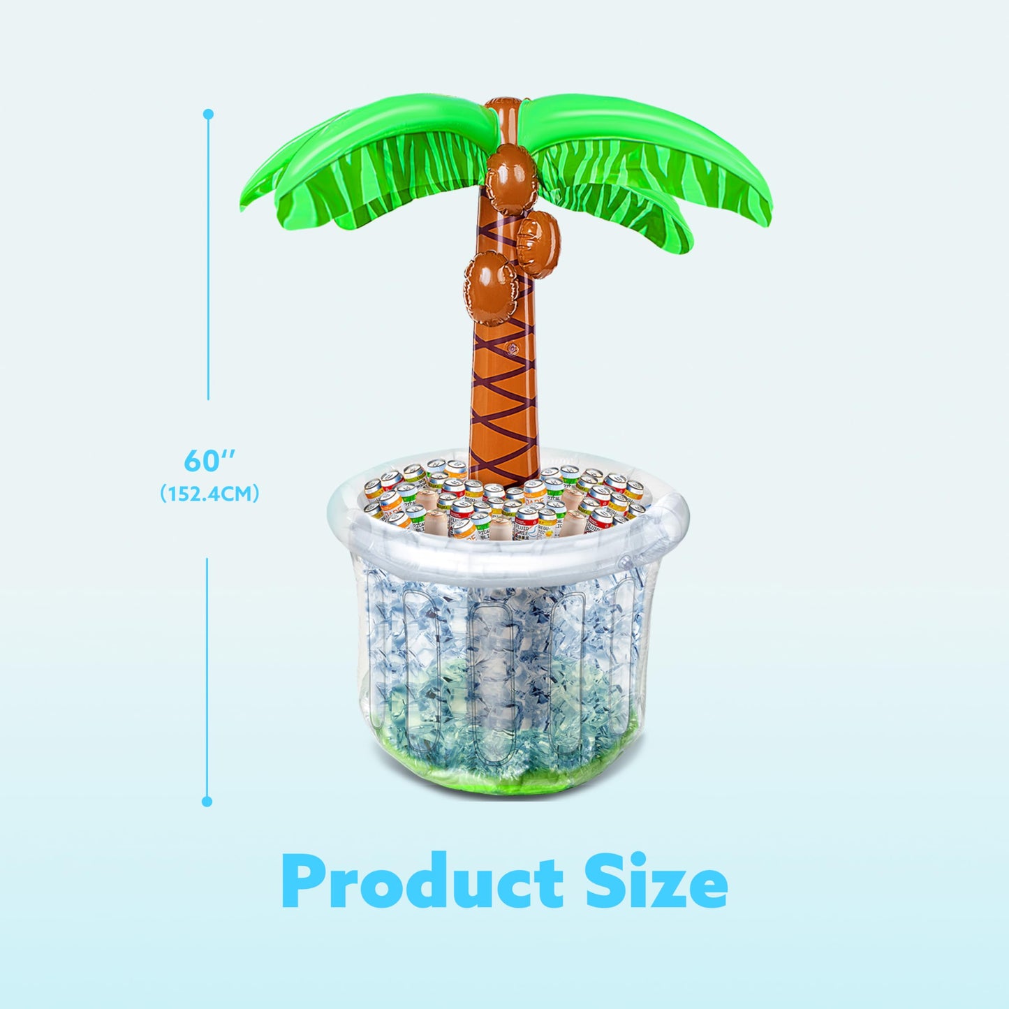 JOYIN 60" Inflatable Palm Tree Cooler, Beach Theme Decor, Pool Party Decorations, Luau Hawaiian