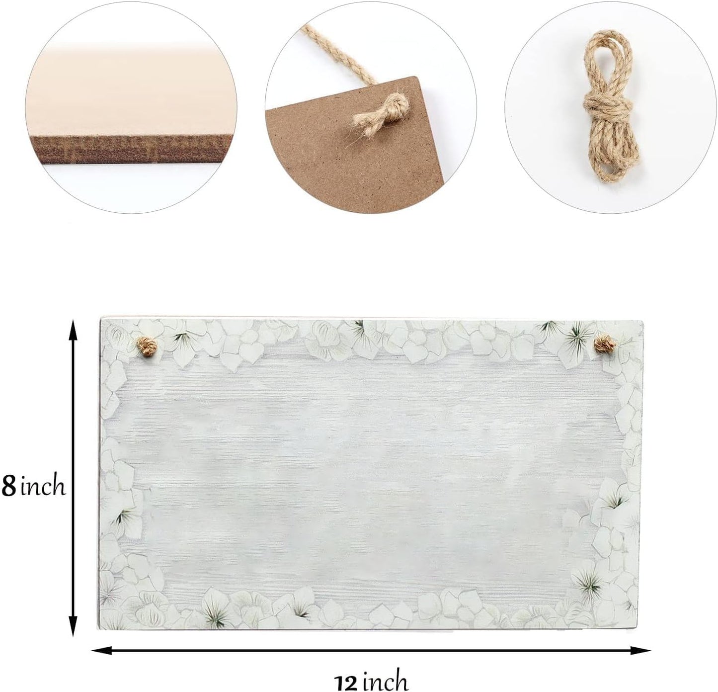 Rustic Wooden Signs Welcome to My Little Bit of Heaven Hanging Garden Sign Shed Summerhouse Wood Sign Wall Art Decor Kitchen Cafe Pub Decor Gift 6x12 INCH