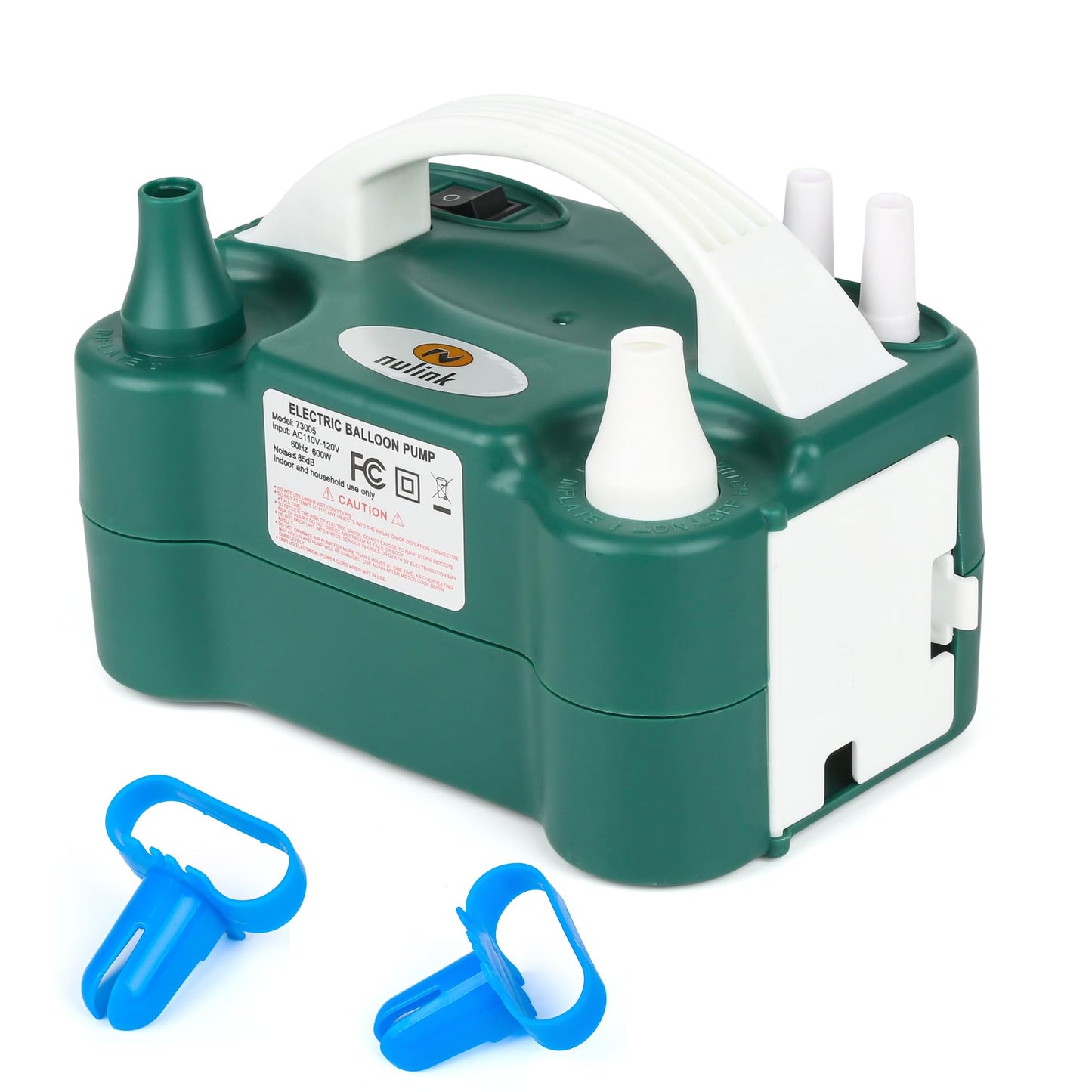 NuLink Balloon Pump Electric Portable Dual Nozzle Air Pump for Balloons Blower Pump Inflator for