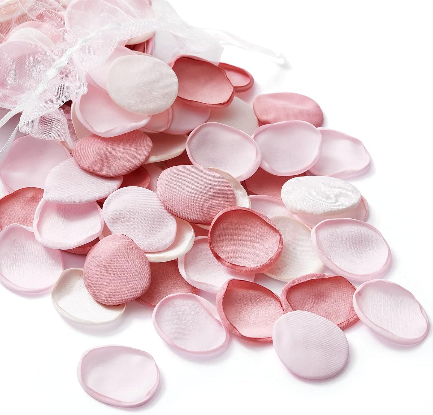 Serwalin 300Pcs Silk Rose Petals Flower Petals for Weddings Blush Pink Petals Fake Petals for Proposal Aisle Flower Girl Basket Bridal Shower Table Decor (3 Color Mixes)
