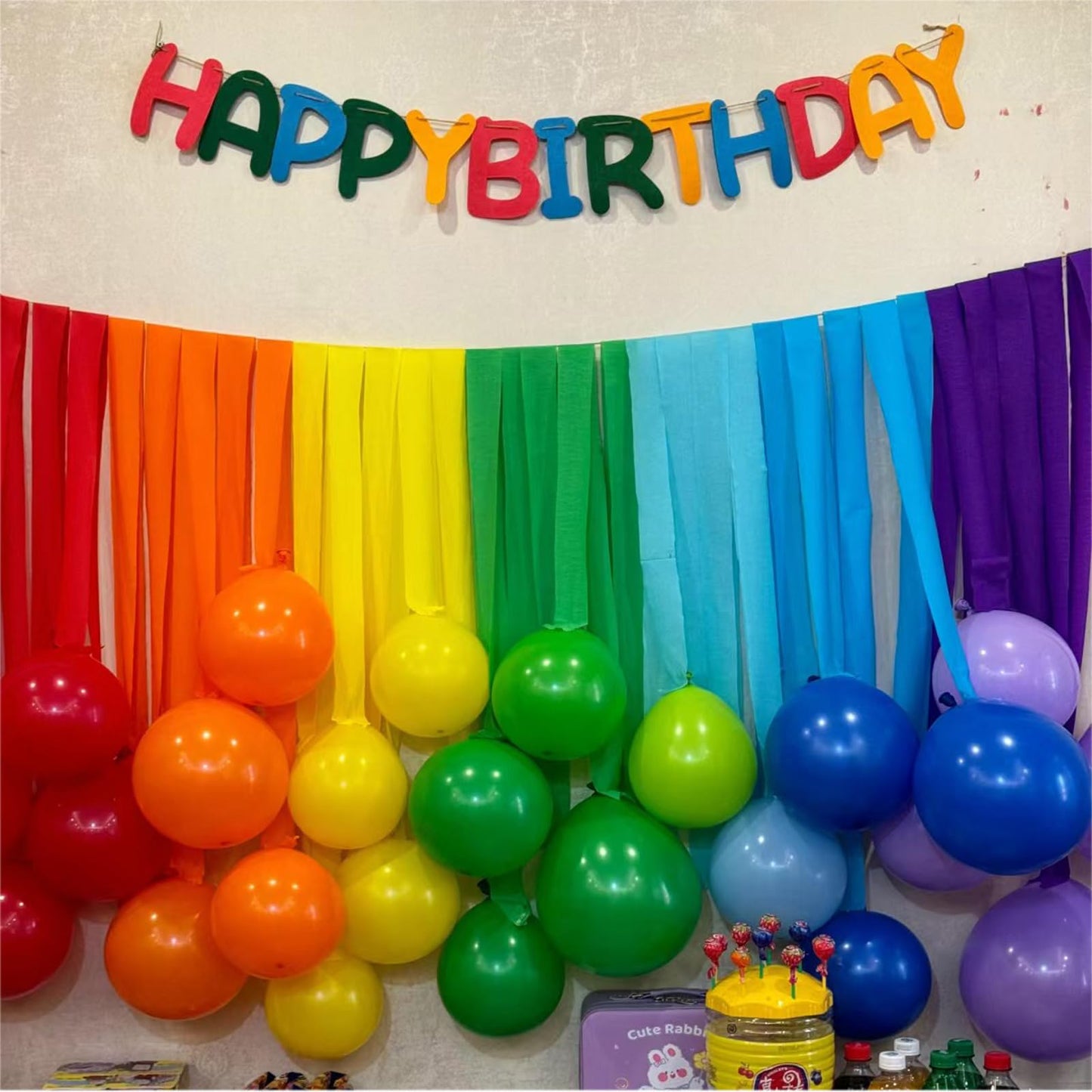 Suaxova 6 Rolls 492ft Rainbow Crepe Paper Streamers, 6 Colors Pack of Paper Party Streamers for