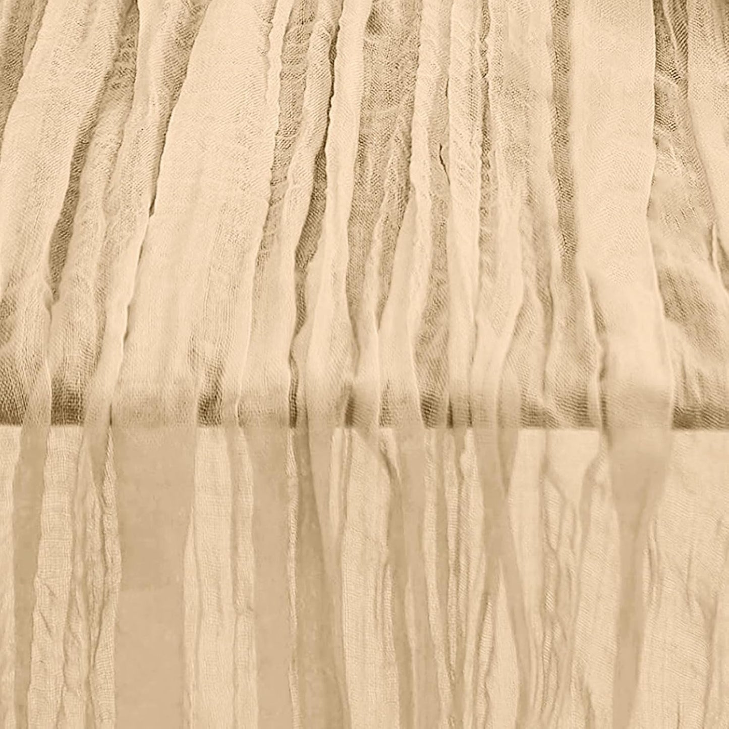 6 Pack Nude Cheesecloth Table Runner 35x120 Inch 10Ft Rustic Gauze Cheese Cloth Table Runner Sheer Cheesecloth Table Runners for Wedding Party Bridal Shower Decoration