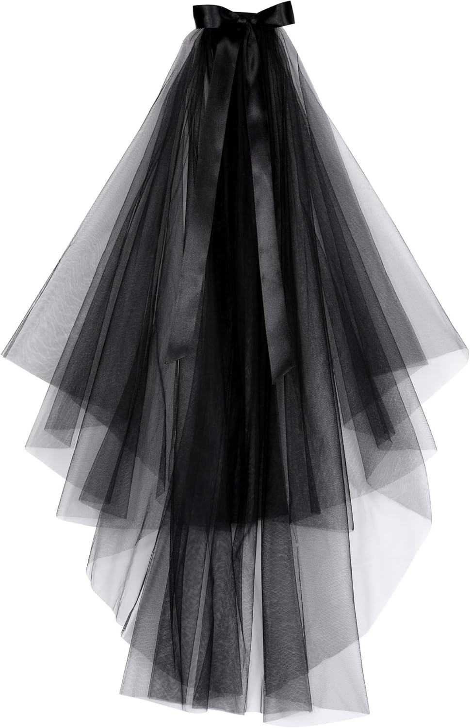 Ayliss Women Mesh Veils Black Bridal Birdcage Short Wedding Face Veil with Clip Tulle Gothic Bride Halloween Costume