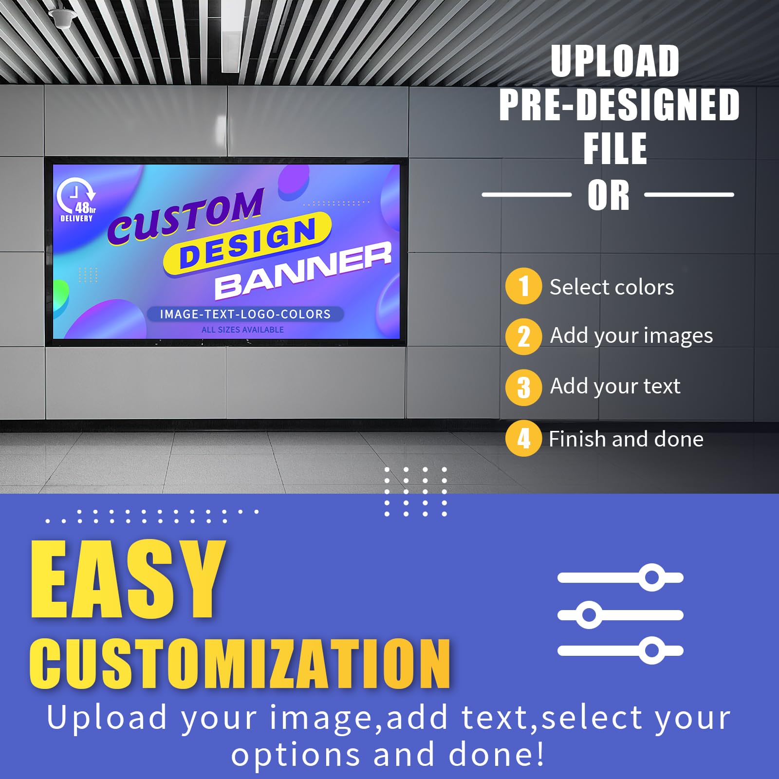 Custom Vinyl Banner by EKSPRINT, 13OZ Banners and Signs Customize for Indoor and Outdoor, Custom