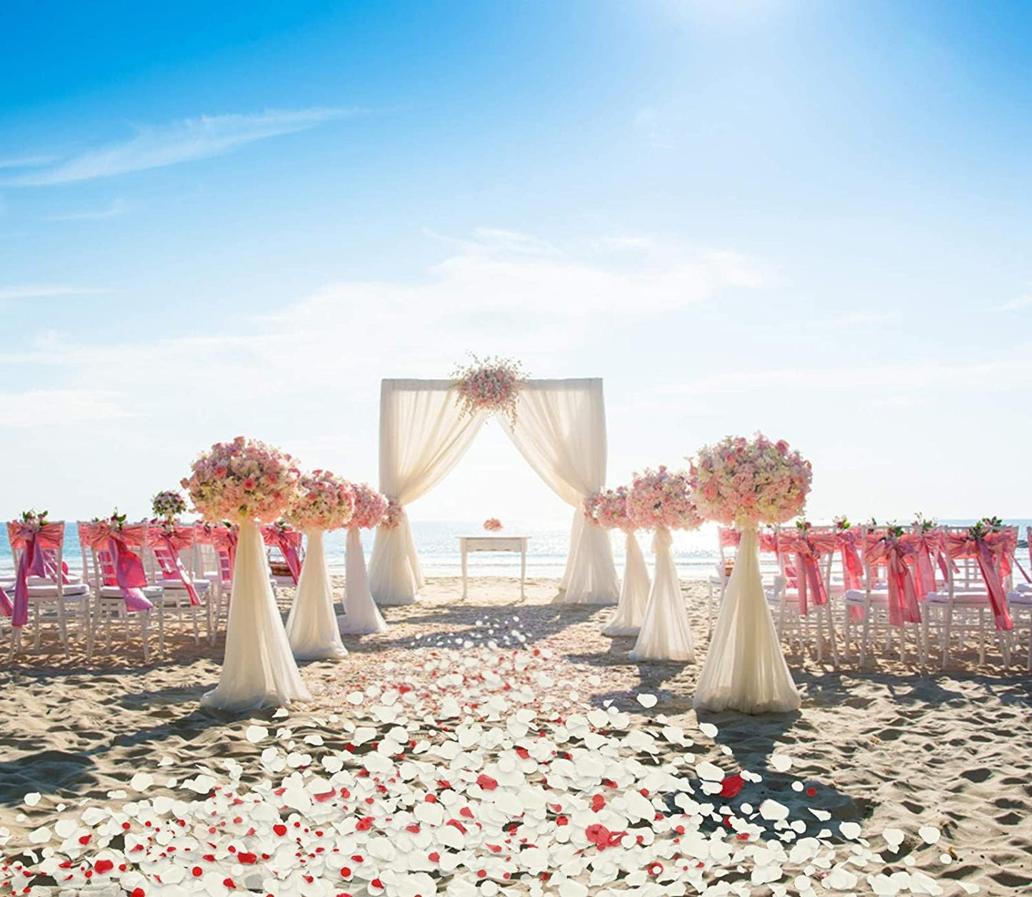 Ouddy Decor 3000 Pcs Rose Petals Artificial Flowers for Valentine's Wedding Decor Romantic Night Bridal Party Home Decorations, Ivory