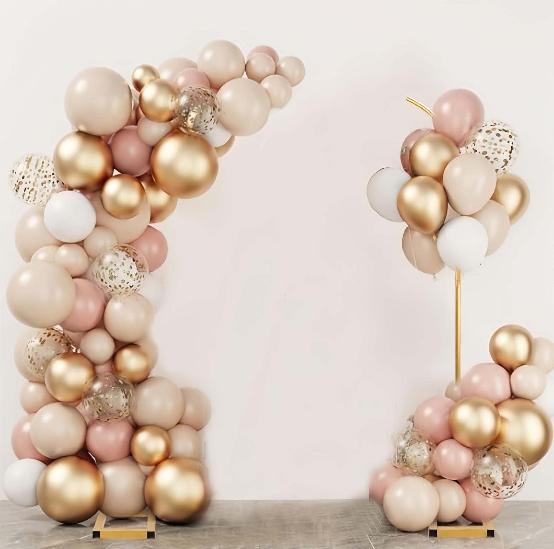 Balloon Arch Stand Set of 2 - Metal Backdrop for Wedding, Birthday, Anniversary, Bridal and Baby
