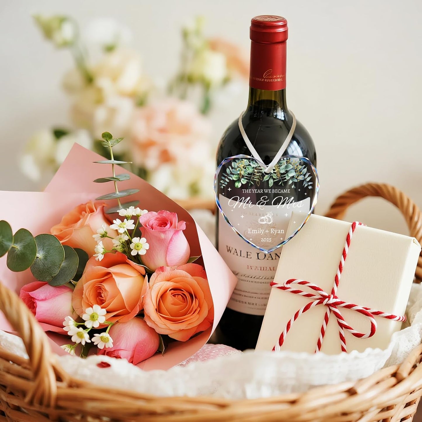 Personalized Wedding Gifts for Couples 2025 - Mr and Mrs, Bridal Shower Gifts, Wedding Ideas for Newlywed, Bride, Future Mr & Mrs - Just Married Ornament 2025