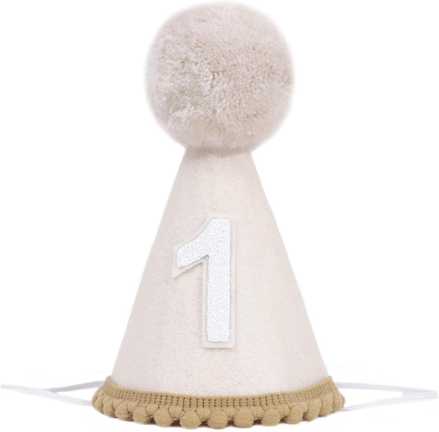 MAMUXI Natural Boho Birthday Hat - 1st Birthday Hat,Natural Boho First/1st Birthday Decorations,Cake Smash Photo Prop