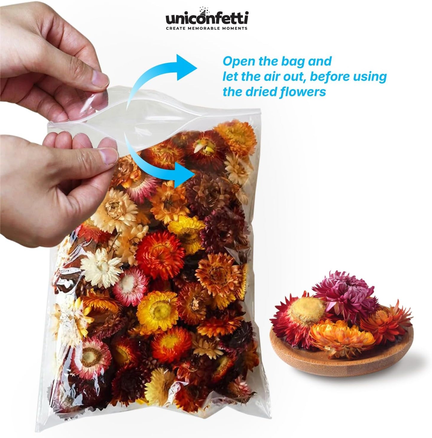 Dried Flower Chrysanthemum Biodegradable Confetti - Real Flower Petals for Weddings, Flower Girl Toss, Wedding Send Off Ideas, Party Table Decoration | Boxed - 8oz (0.5lbs)