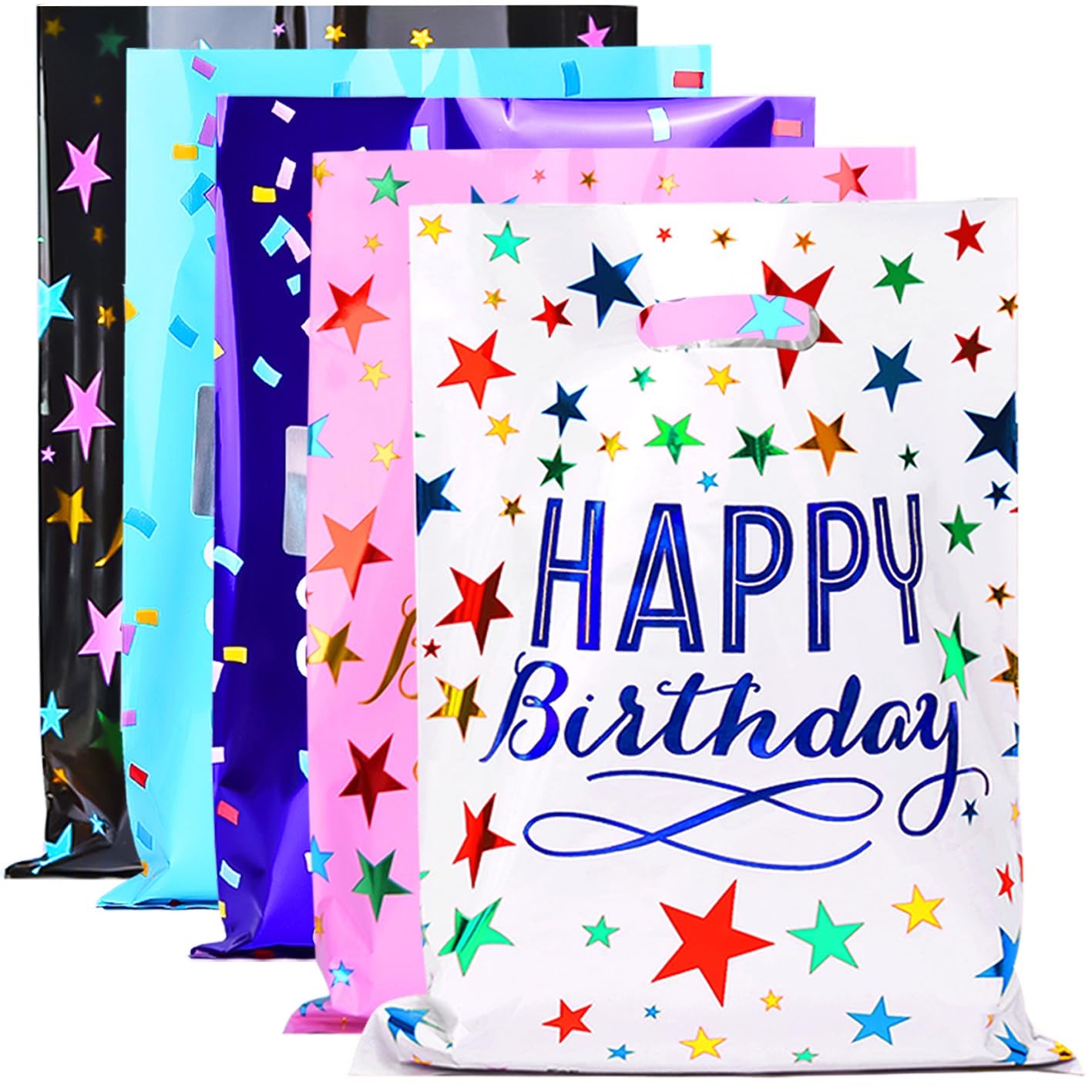 ZGORENDZ 40 Pack Party Favor Bags for Birthday Assorted Colors Goodie Gift Bags for Girls & Boys