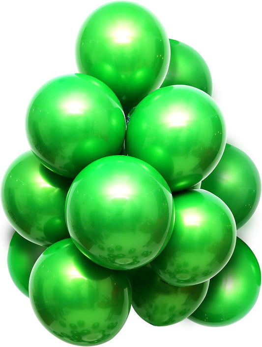 Metallic green balloons 50 pcs 12 inch light green balloons Double layer chrome green balloons are more durable suitable for wedding, birthday party balloon decoration