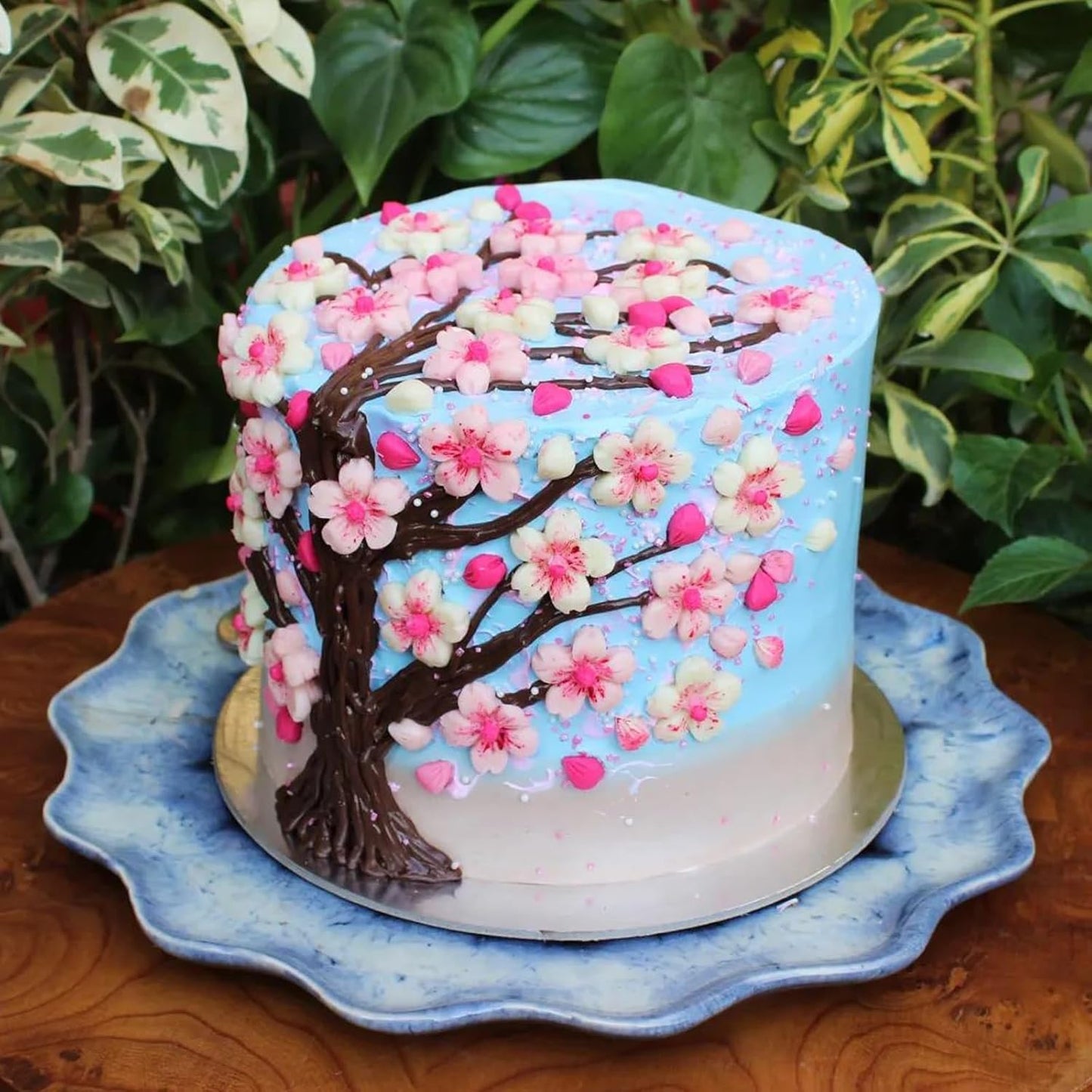 Peach Blossom Shape Molds 4 Pcs, Plant Flowers Leaf Fondant Silicone Molds for Cake Decoration Candy Sugar Cupcake Topper Cake Pop Popsicle Polymer Clay Crafts