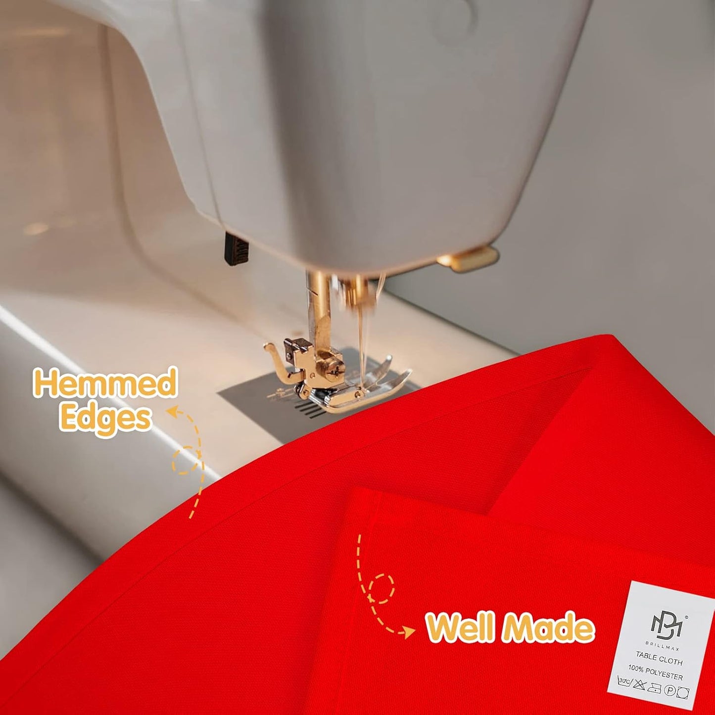 BRILLMAX 6 Pack Red Tablecloths 70 x 120 Inch for 6ft or 8ft Rectangle Tables - Rectangular Bulk Linen Polyester Fabric Washable Cloth Cover for Wedding Reception Banquet Birthday Party