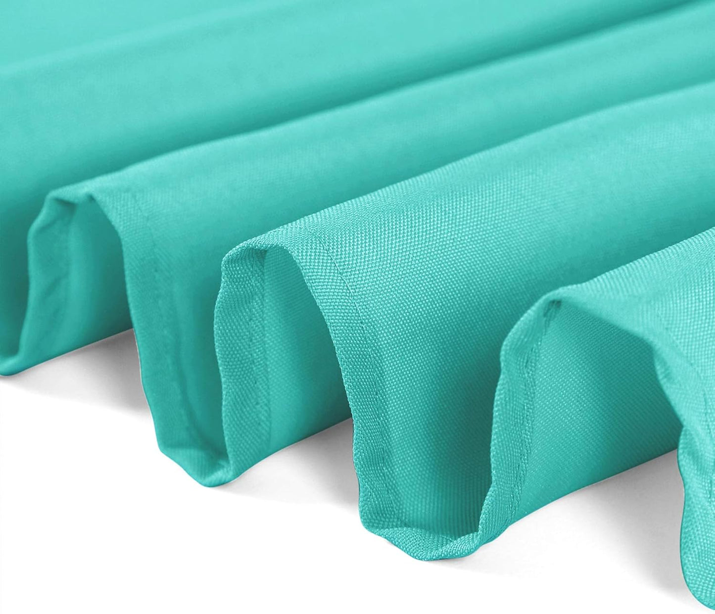 108 inch Round Tablecloth Washable Polyester Table Cloth Decorative Table Cover for Wedding Party Dining Banquet（108 inch,Turquoise）
