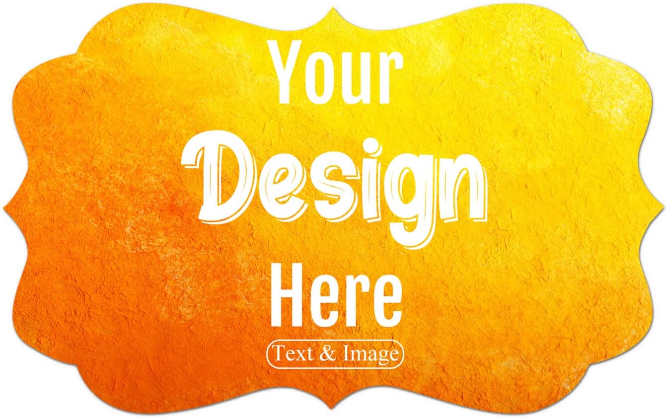 100-500 Custom Stickers Personalized Labels, Customized Stickers with Any Image Logo and Text. Custom Stickers for Business Logo Labels,etc. (Fancy Frame,5X3 Inch)