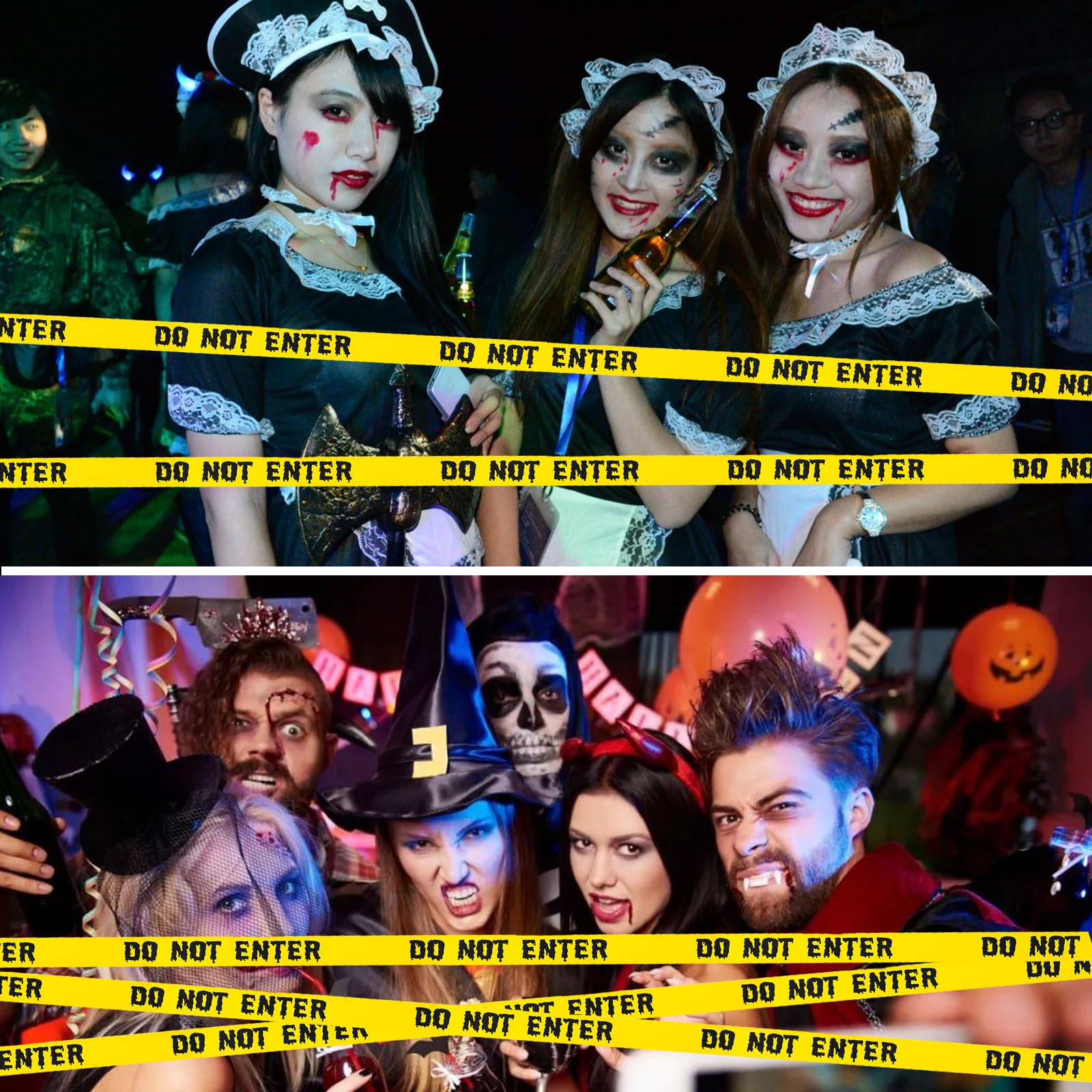 1.9inch x 82Feet Halloween Decorations Caution Tape Roll Halloween Caution Tape Halloween Tape