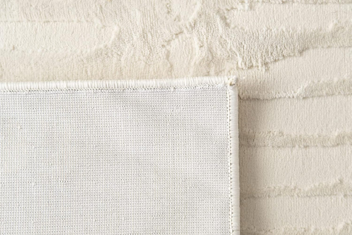 Revival Rugs Shell 2'7"x9' Machine Washable Runner Rug for Hallway Entryway - 100% Recycled Oeko-TEX Certified, Medium Pile, Beige, Cream