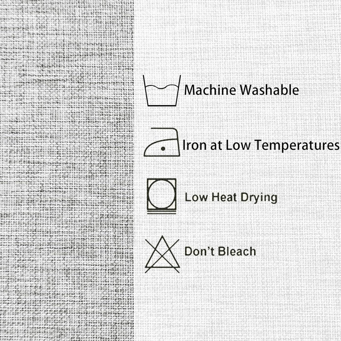 Hiasan Faux Linen Rectangle Tablecloth - Wrinkle and Stain Resistant Washable Table Cloth for Kitchen Dining Room Holiday Table Cover for Dinner, Light Grey, 54 x 80 Inch