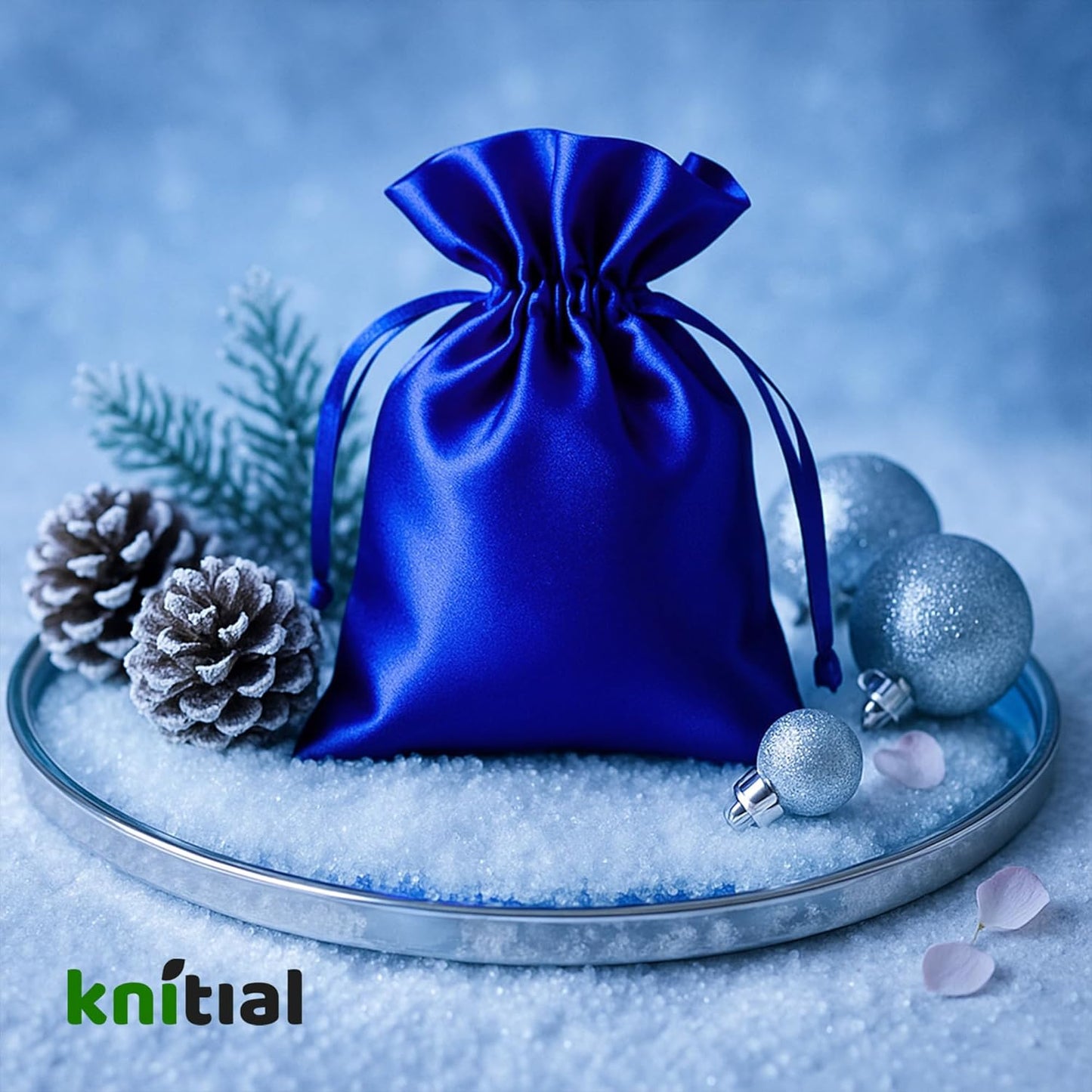 Blue Satin Gift Bags - 5" x 8" Jewelry, Wedding Favor, Baby Shower & Bags - 50 per Pack