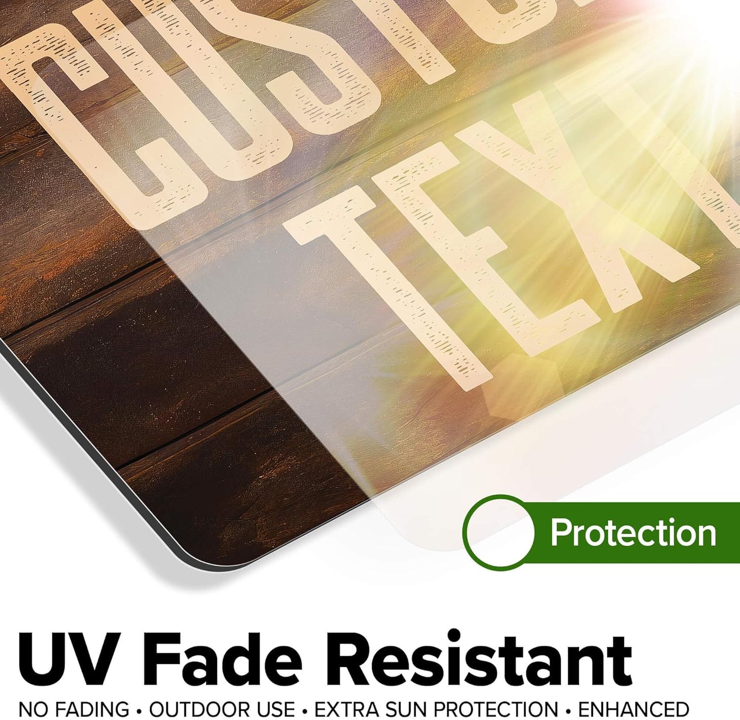 Custom Sign, Custom Street Sign, 11 Font Colors, 13 Font Styles, 4 Hole Options, 22 Sizes, 7x10 Inches, Rust Free DiBound, Fade Resistant, Made in USA by My Sign Center (Vintage Wood)