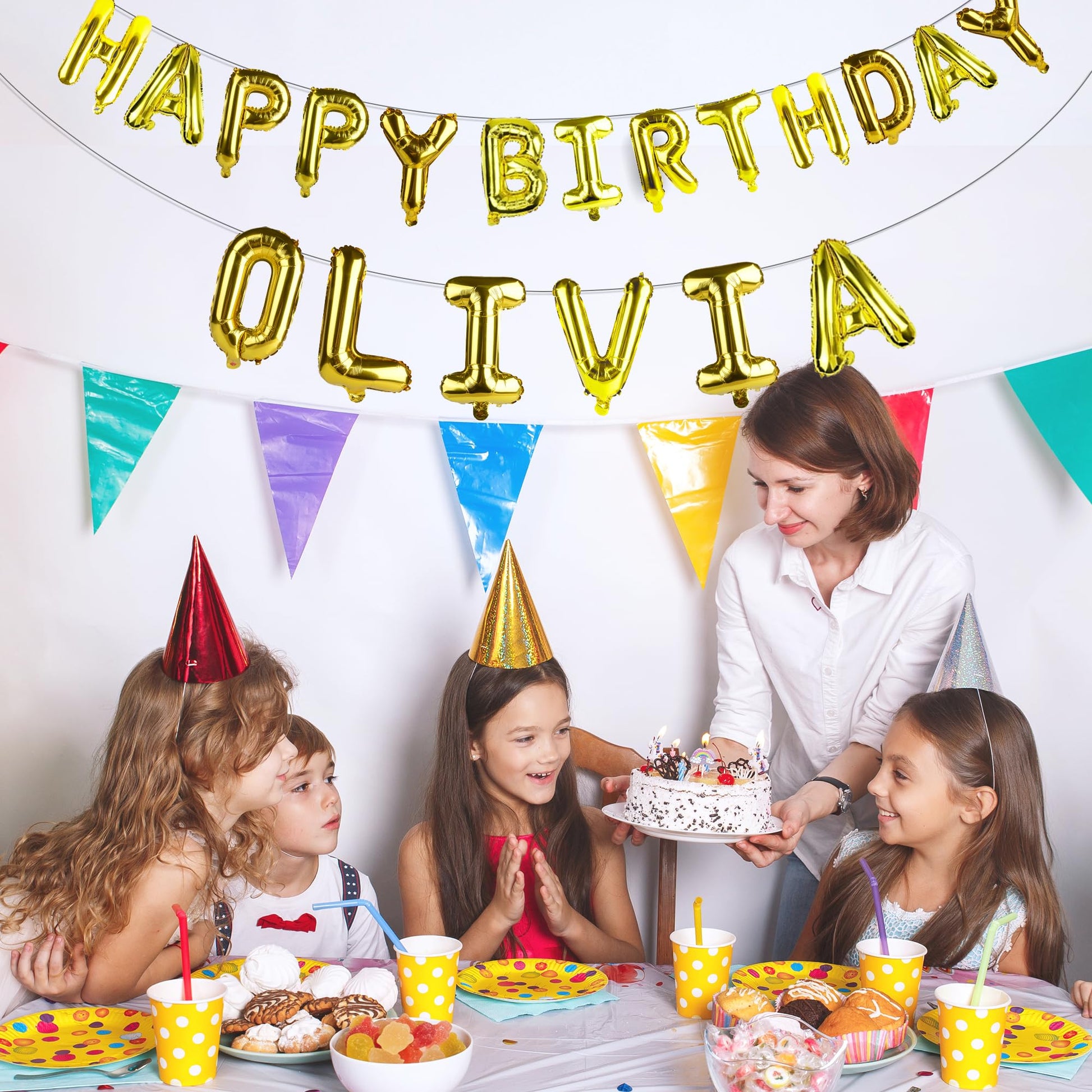 Jolixiraz 58 PCS Letter Balloons Alphabet Letters 2 Sets A- Z & 1 Sets AEIOU 16 - Inch Mylar Foil
