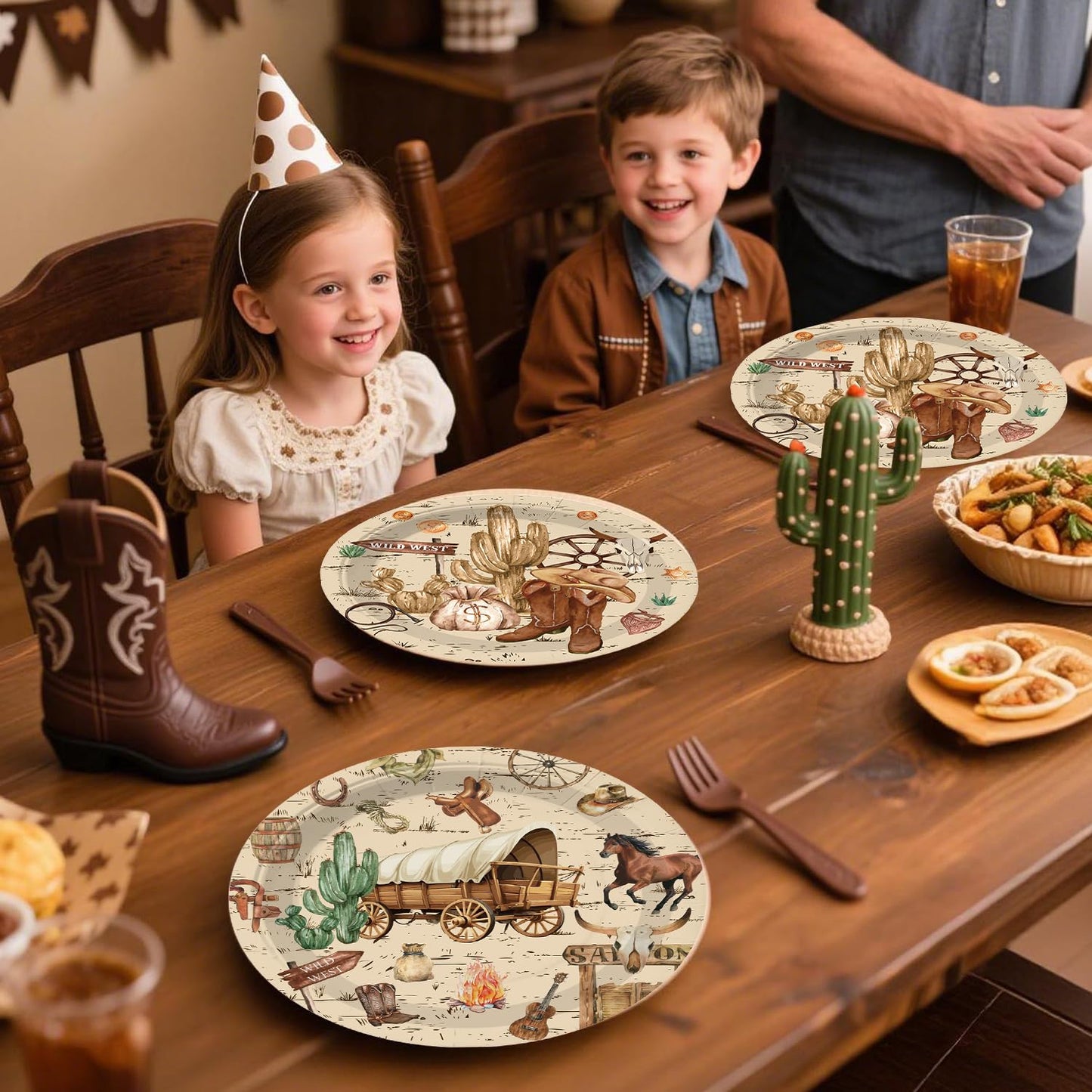 Western Birthday Party Decorations disposable tableware for Rodeo Party