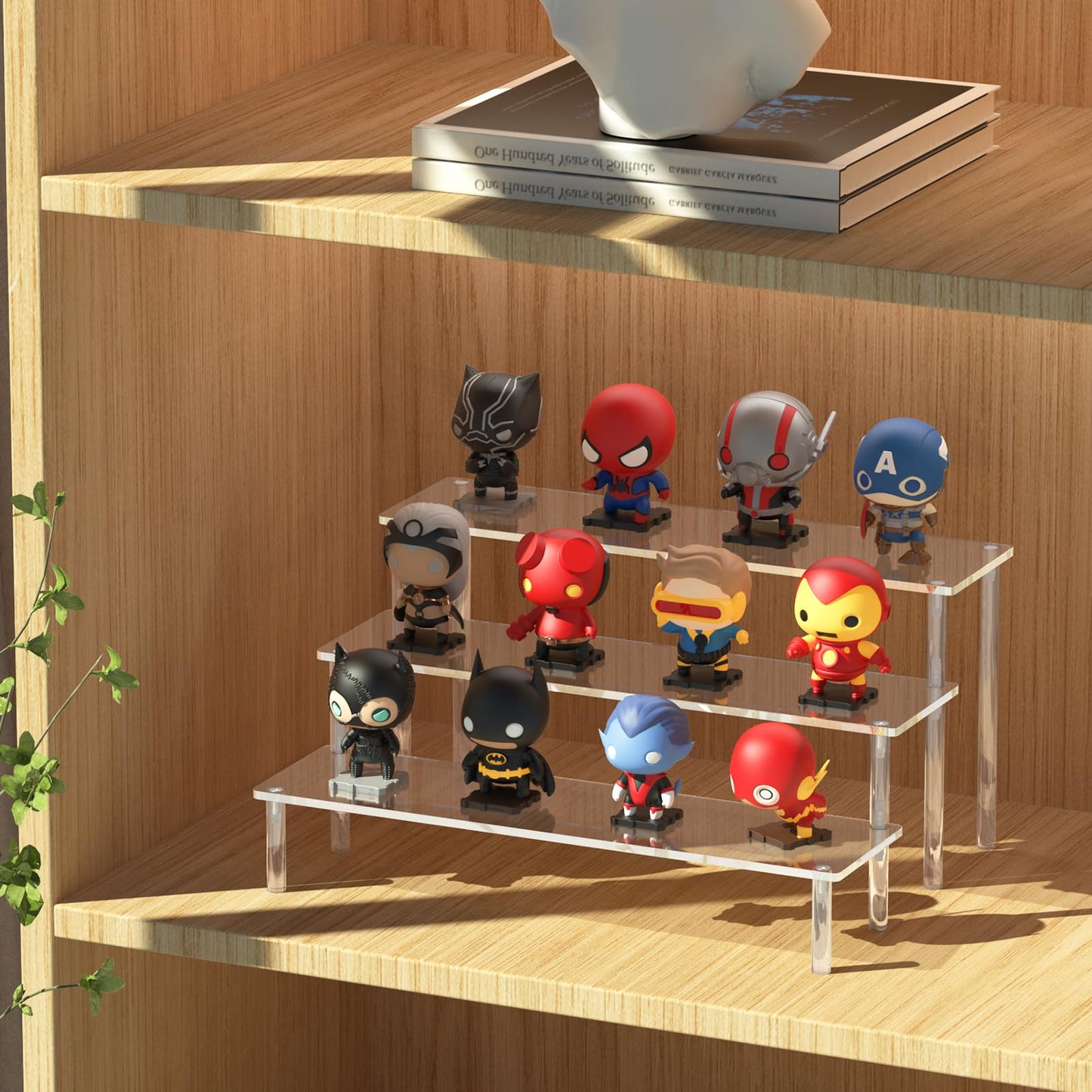 Acrylic Display Risers, 3 Tier Perfume Organizer, Clear Cupcake Stand