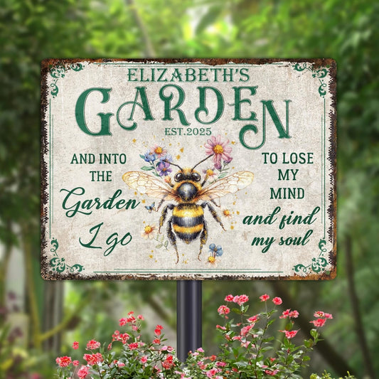 Custom Sign, Personalized Metal Signs, Customize for Office, Business, Workplace, Office, Home, Delivery Signs, Metal Sign With Your Own Image, Text,Photo, Pets, Kids Art Made in USA (Garden 01)
