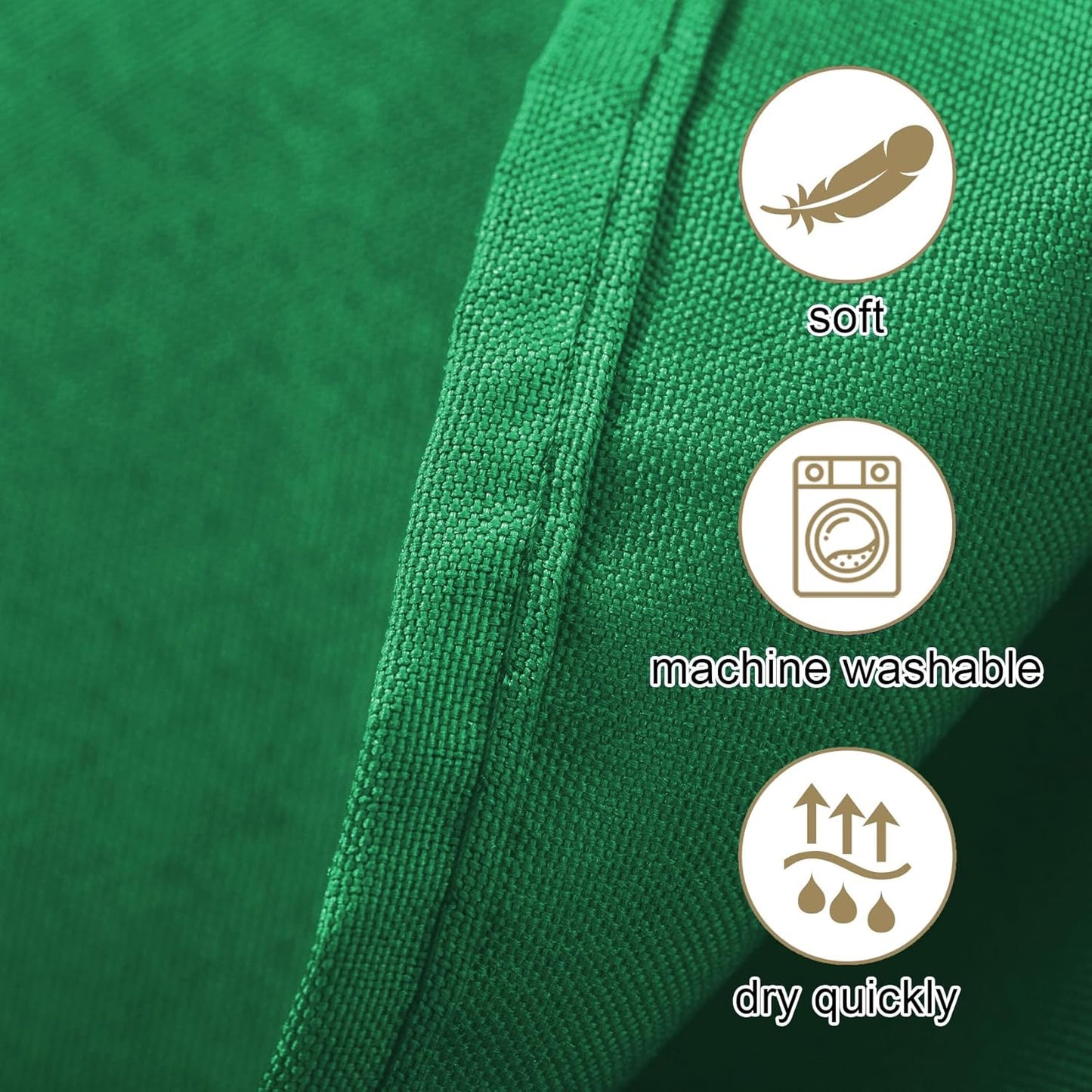 Ascoza 2pack 60x102 Inch Emerald Rectangular Tablecloth 6 Feet Table Cloth in Polyester Fabric for Wedding/Banquet/Restaurant/Parties