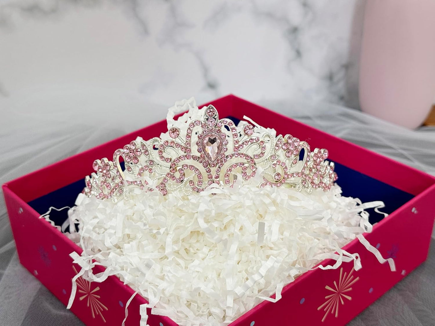 JETKONG 3 Pcs Bachelorette Party Decorations Bridal Shower Crown, Bride to Be Sash&Veil for Women Bachelorette Party Gifts, Bachelorette Party Supplies, Gifts, Favors (Pink)