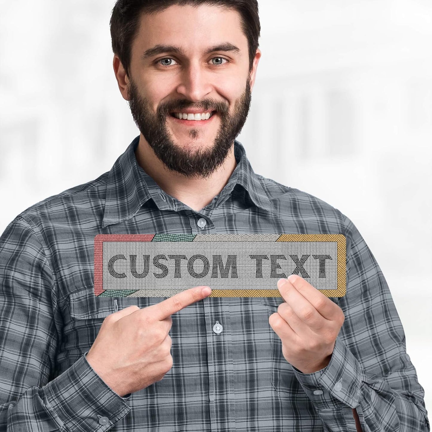 Custom Sign, Custom Street Sign, 11 Font Colors, 13 Font Styles, 4 Hole Options, 22 Sizes, 3x12 Inches, Rust Free DiBound, Fade Resistant, Made in USA by My Sign Center (Fauxsaic 2)