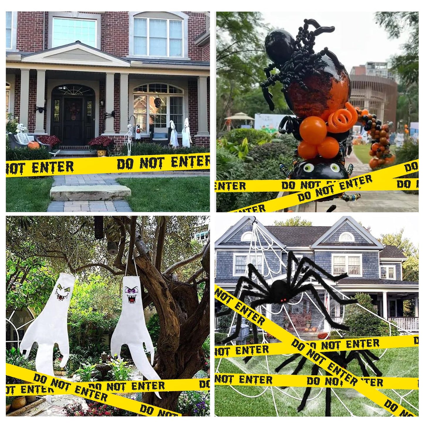 1.9inch x 82Feet Halloween Decorations Caution Tape Roll Halloween Caution Tape Halloween Tape