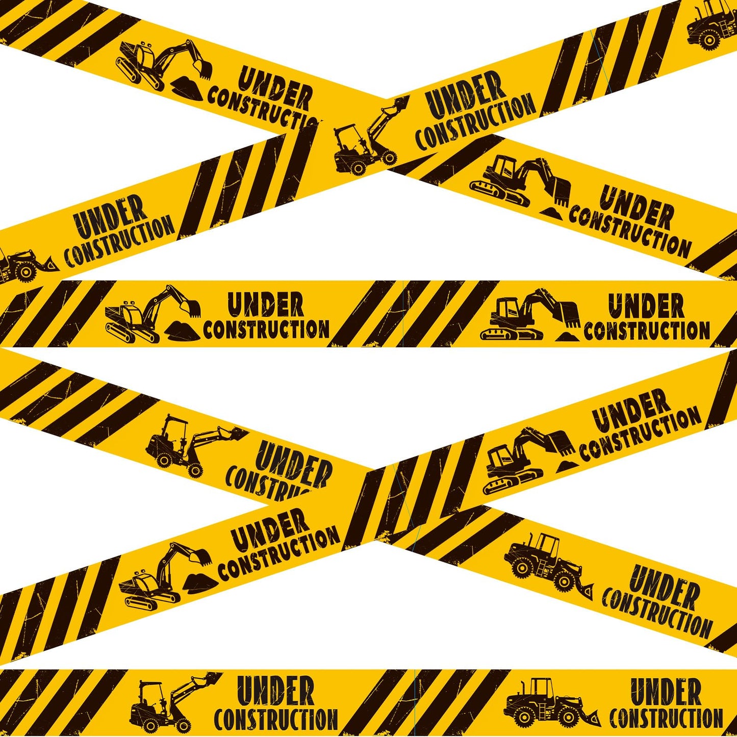 Nuanchu 2 Rolls 3'' x 98 Feet Under Construction Party Tape Decorations