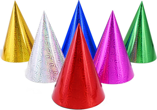 CANREVEL Party Hats for Kids and Adults, Birthday Party Headwear Supplies, Cone Hats Bulk for Girls Boy Women Men