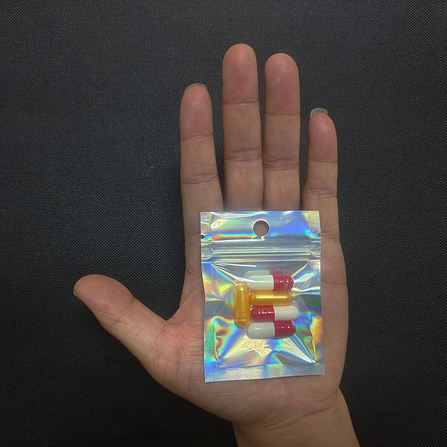 Smell Proof Bags & Resealable Foil Pouch Bag [100 PCS ] Great for Party Favor Food Storage Holographic Color 2.3 x 3 Inch