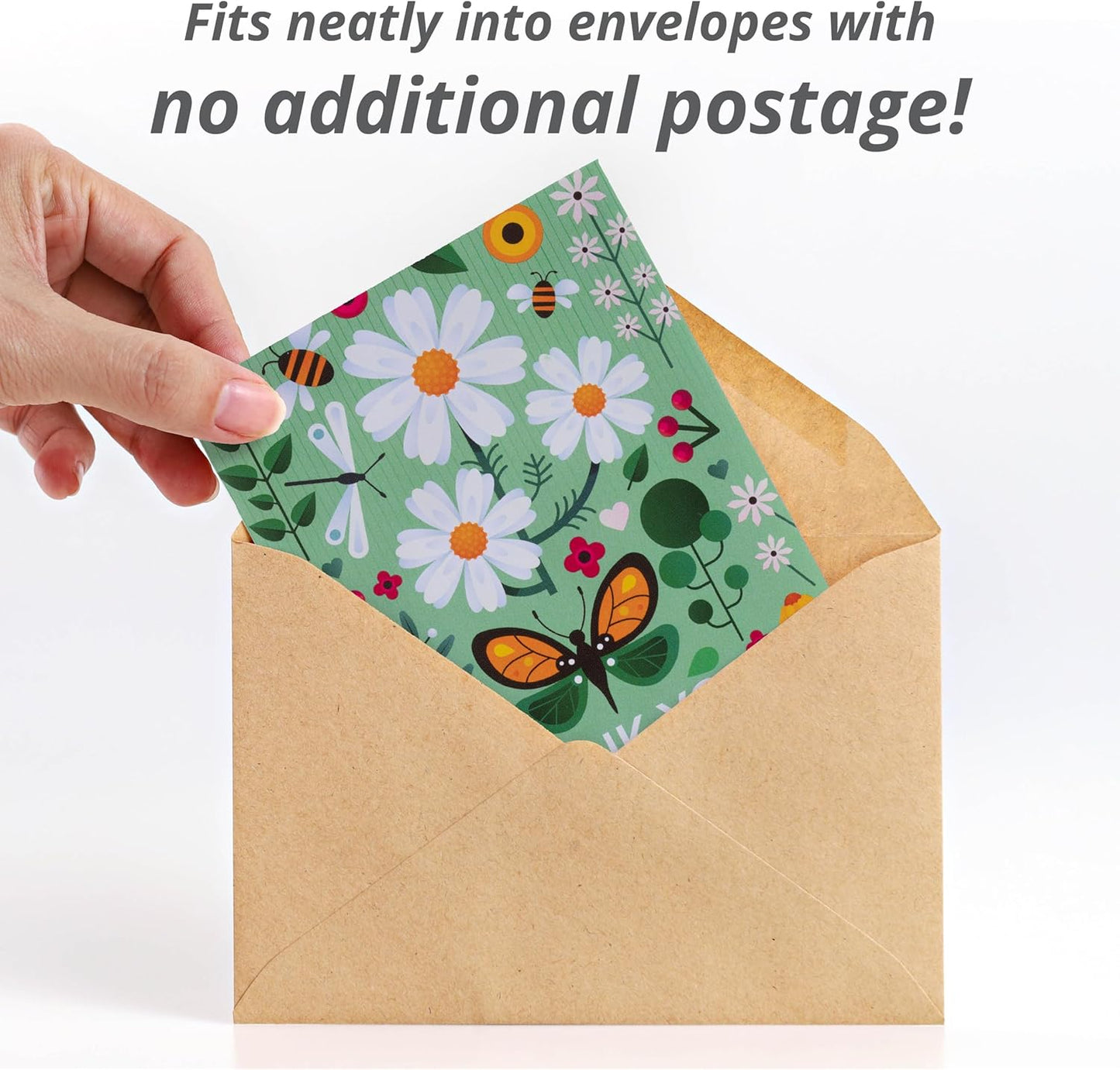 Bentley Seed Co. Thank You Packet - Pollinator Flower Mix - 25 Seed Packets - Perfect Eco-Friendly Thank You Gift - Non GMO Seeds, Green