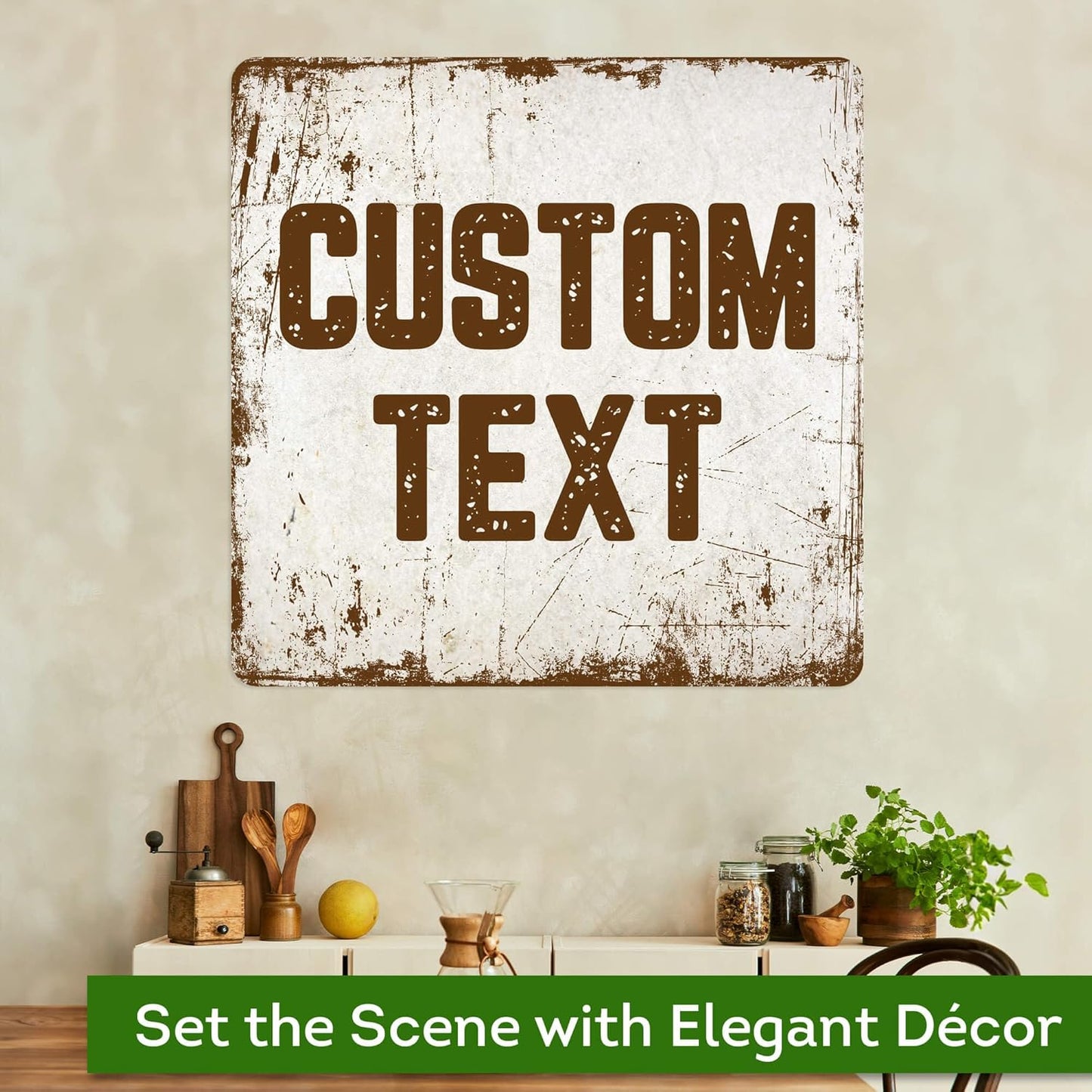 Custom Sign, Custom Street Sign, 11 Font Colors, 13 Font Styles, 4 Hole Options, 22 Sizes, 36x36 Inches, Rust Free DiBound, Fade Resistant, Made in USA by My Sign Center (Rustic)