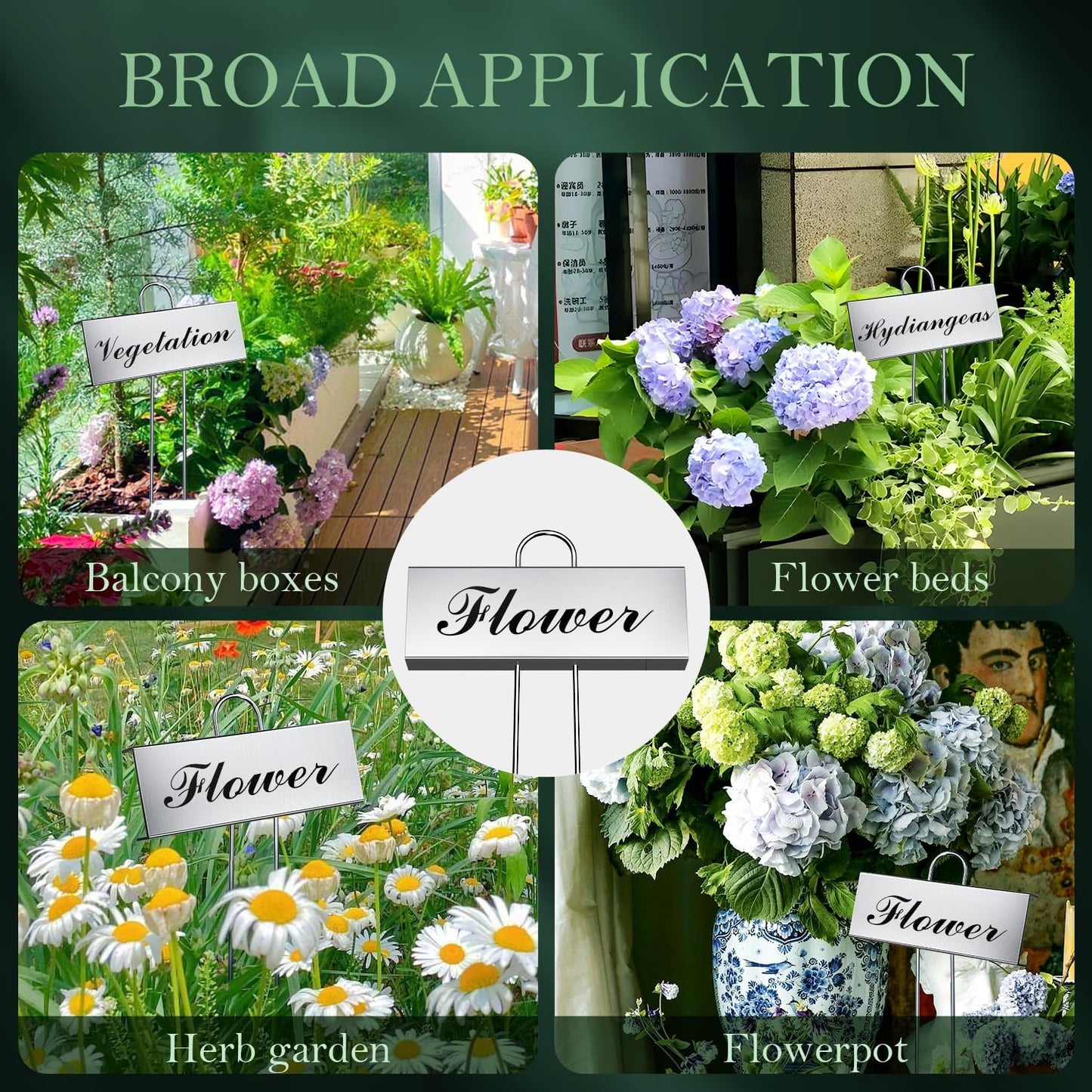 30 Pack Metal Plant Labels for Outdoor Garden Waterproof Plant Markers, Labels Garden Markers for Seedlings Herbs Vegetable Greenhouse Gifts, with Pen